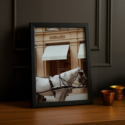 Cadre photo Hermès - Chevaux Blanc