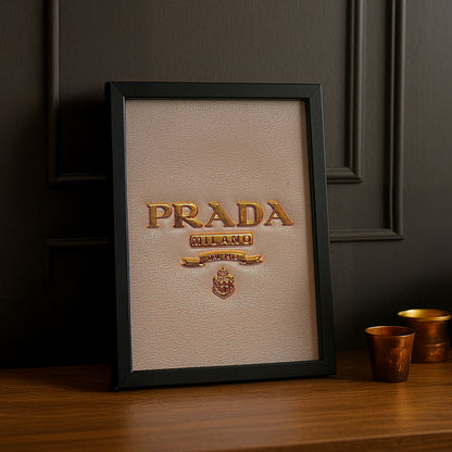 Cadre Photo Prada - Logo Cuir Milano