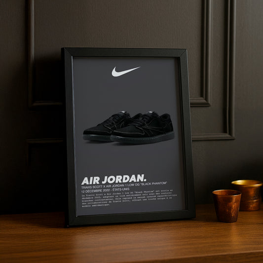 Nike Air Jordan 1 Low OG Black Phantom Fotorahmen