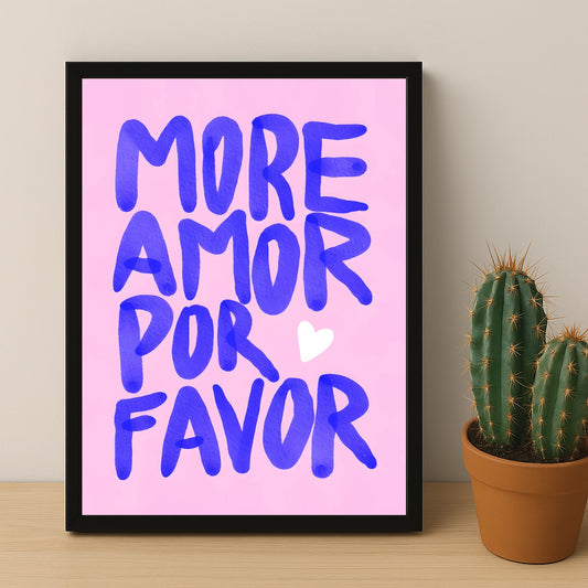 Cadre photo Citation - More Amor Por Favor Purple