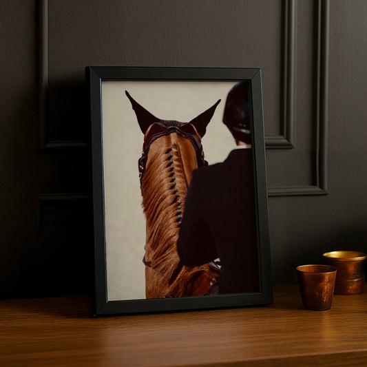 Cadre photo Équitation - Cheval de dos