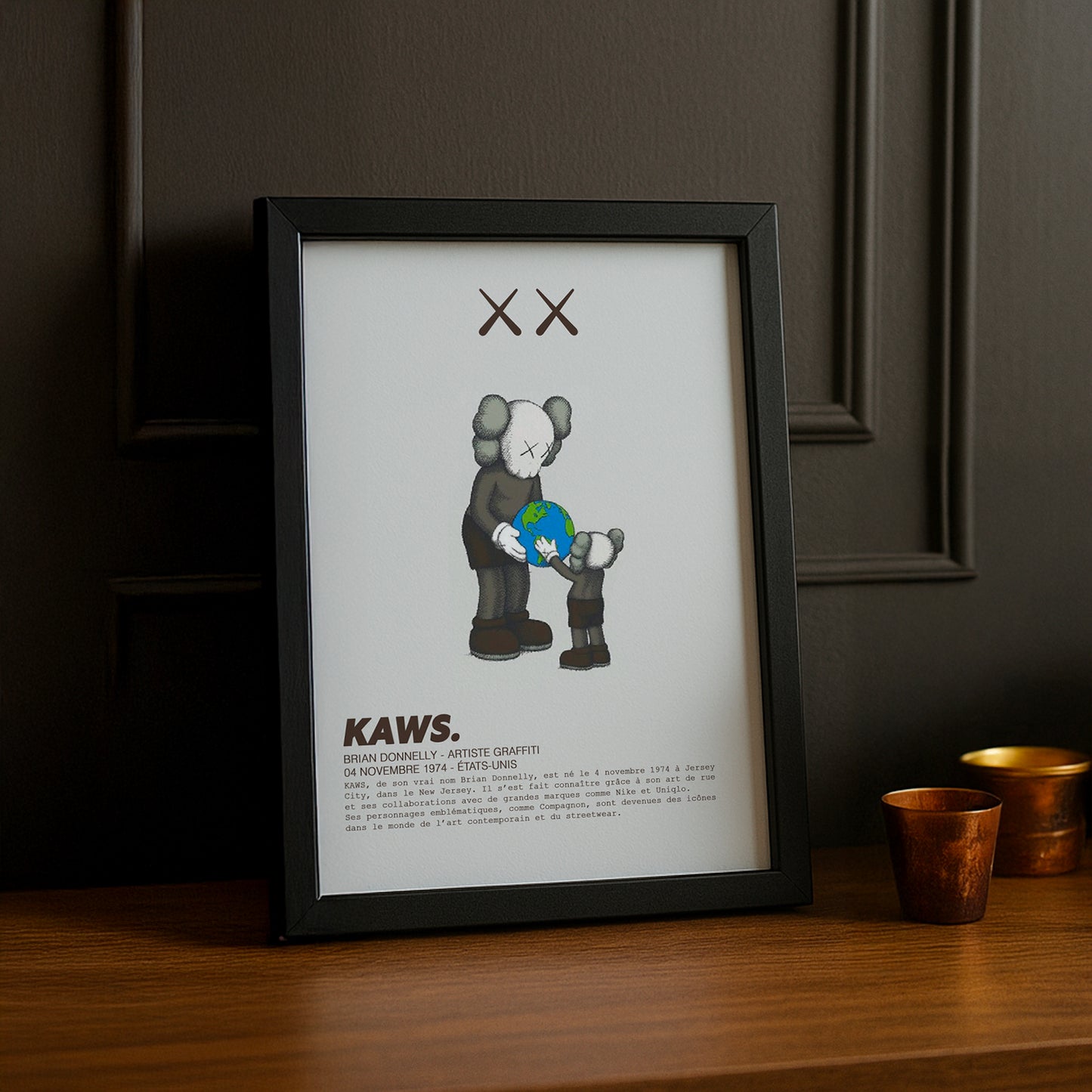 Cadre photo Kaws Earth