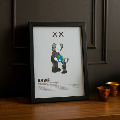 Cadre photo Kaws Earth