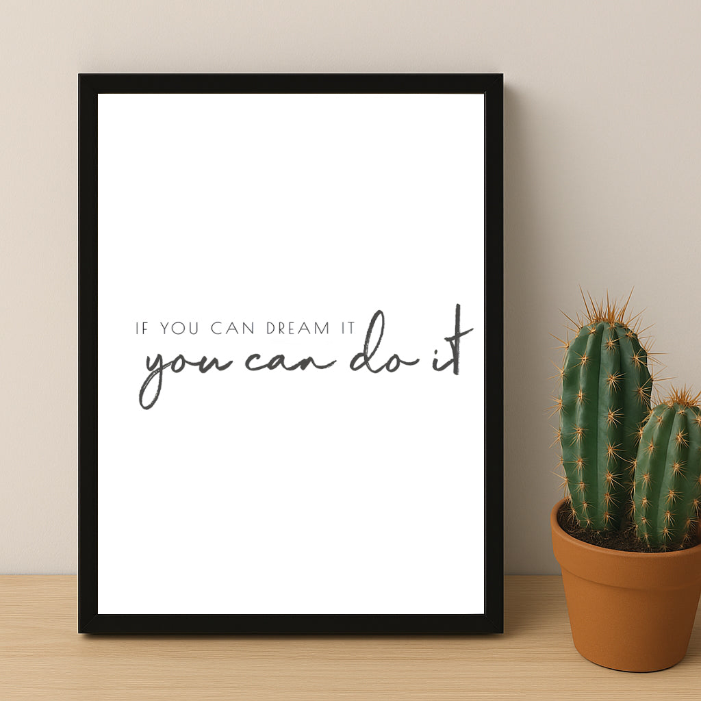 Cadre photo Citation - You can do it