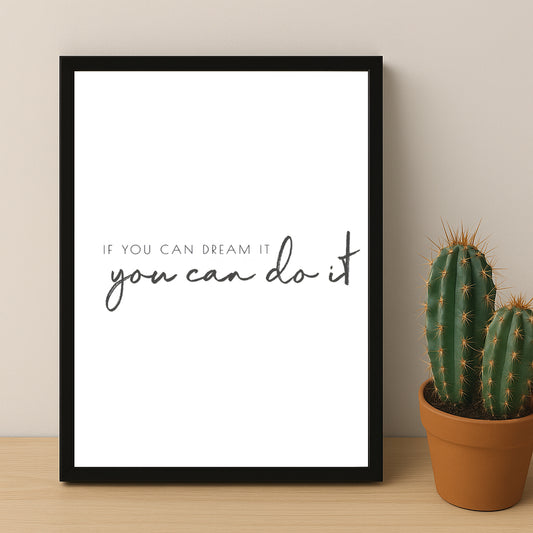 Cadre photo Citation - You can do it