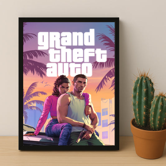 Poster Grand Theft Auto VI - Jason & Lucia