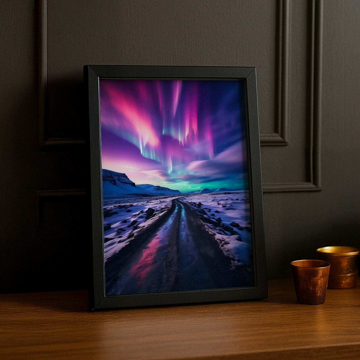 Poster Photo Naturel - Aurore Boréale Violet