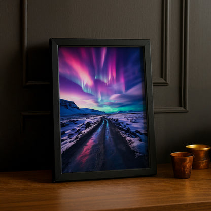 Poster Photo Naturel - Aurore Boréale Violet