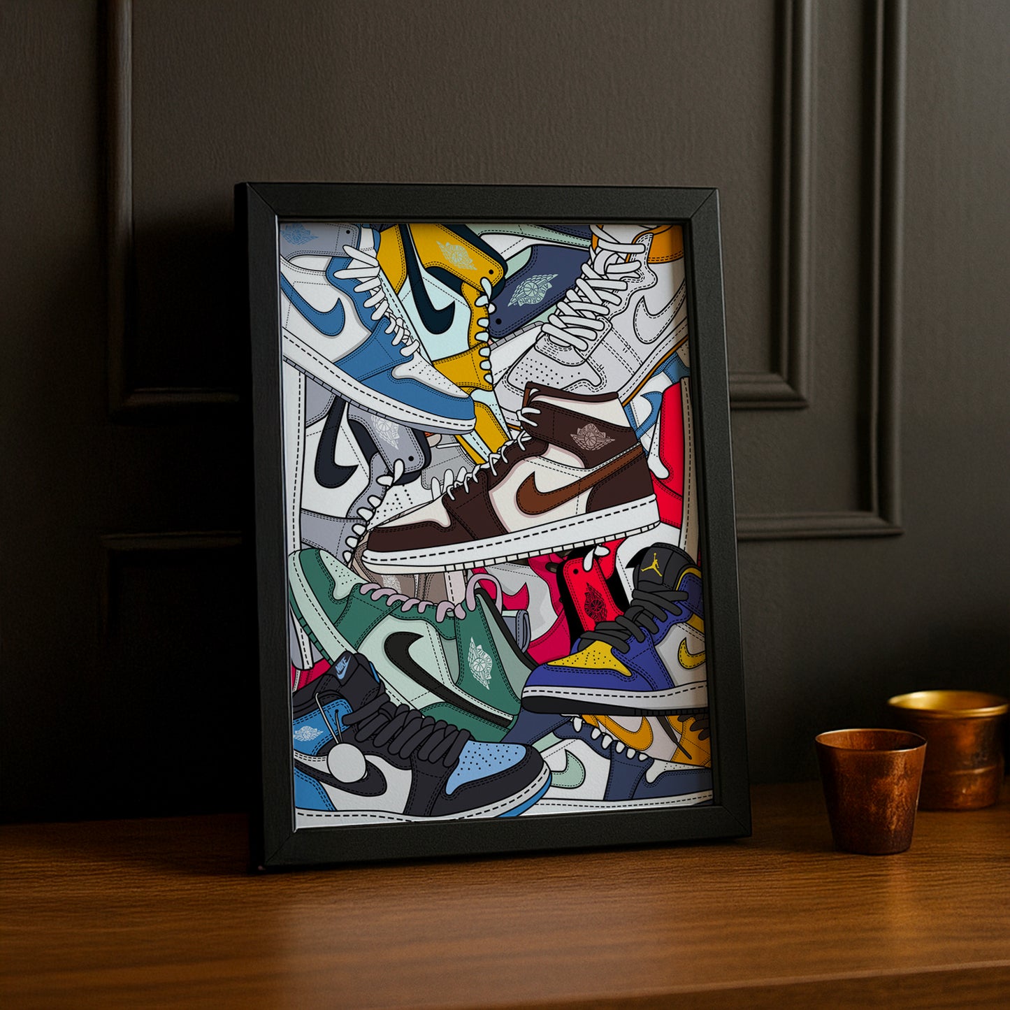Cadre photo Air Jordan 1 illustration