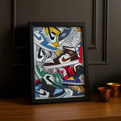 Cadre photo Air Jordan 1 illustration