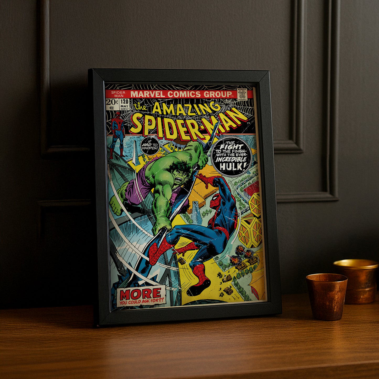 Cadre photo Hulk vs Spider-man Marvel