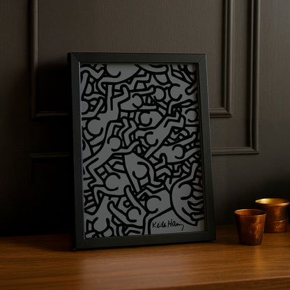 Cadre Photo Keith Haring - Grey Aesthetic
