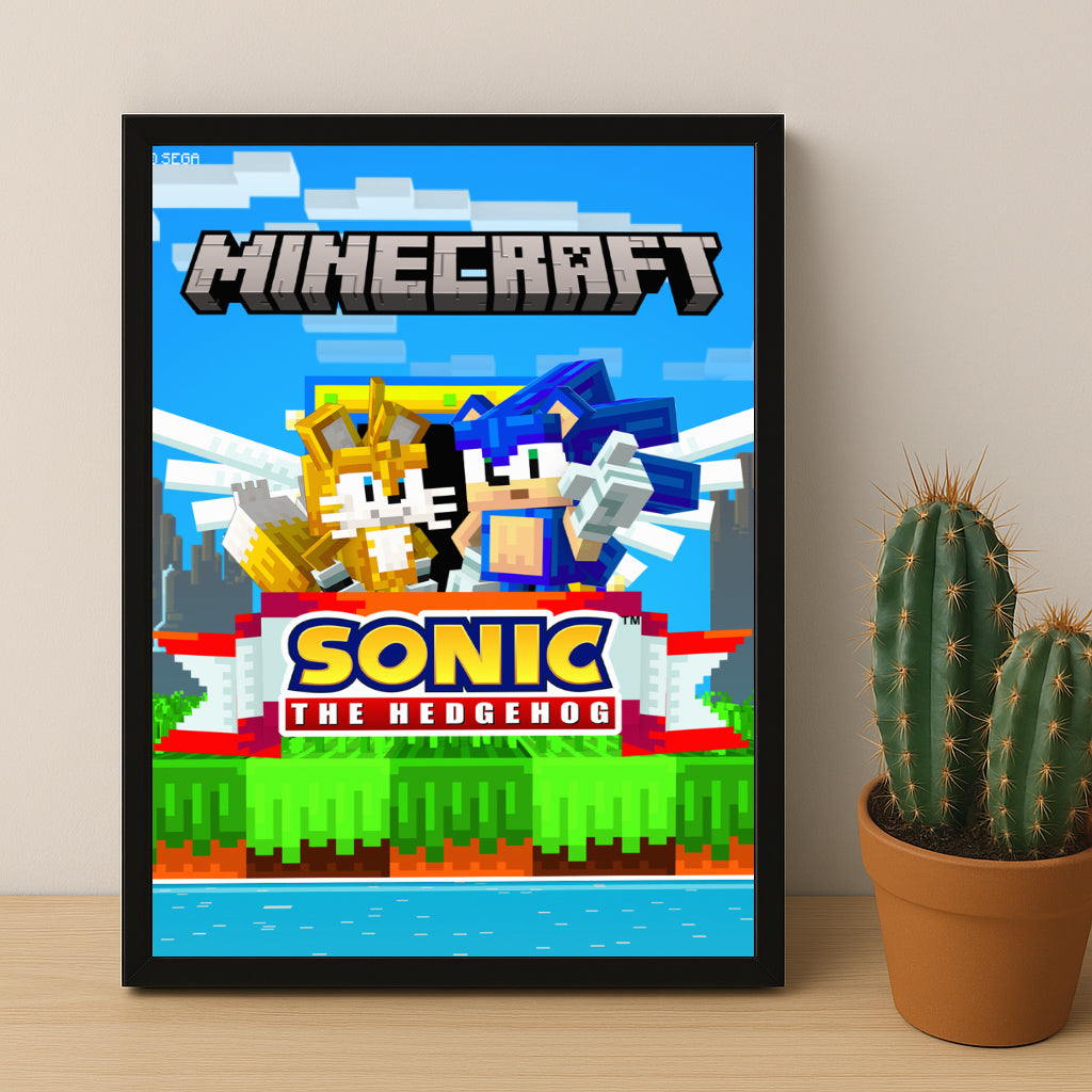 Cadre photo Minecraft - Sonic