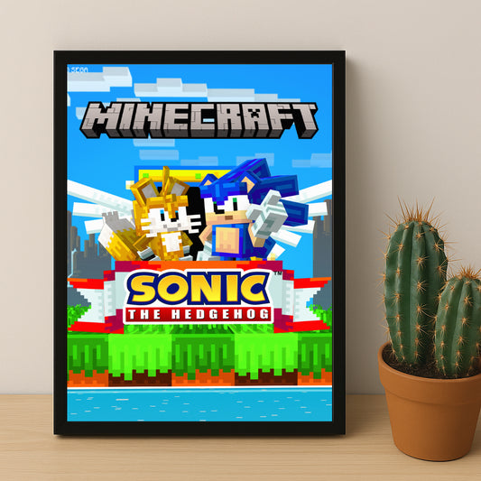Cadre photo Minecraft - Sonic