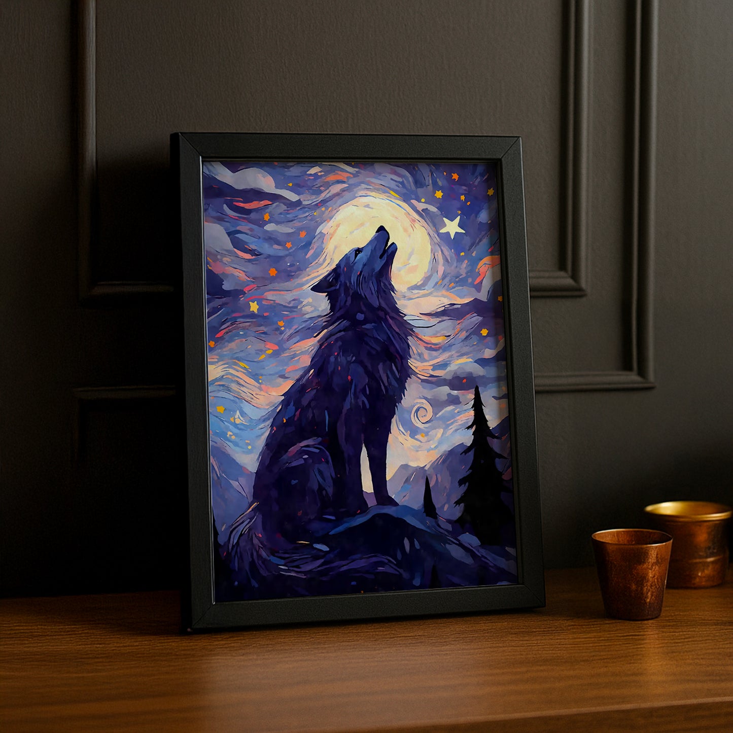 Cadre Photo Chien - Loup