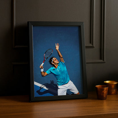 Cadre photo Tennis - Roger Federer Service