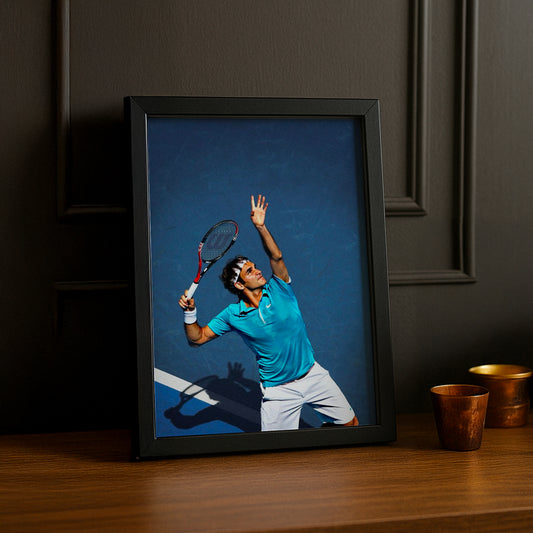 Cadre photo Tennis - Roger Federer Service