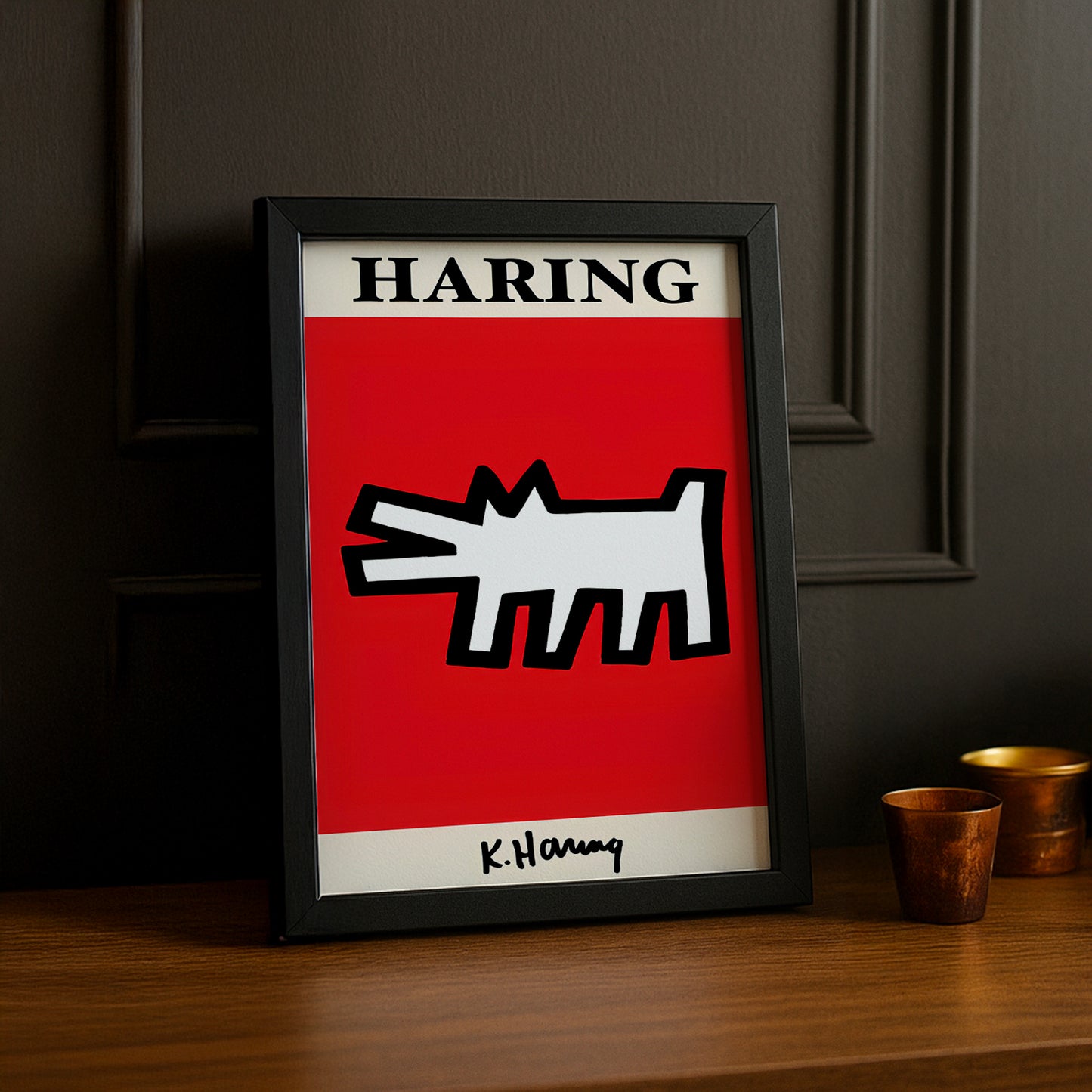 Cadre photo Keith Haring Dog