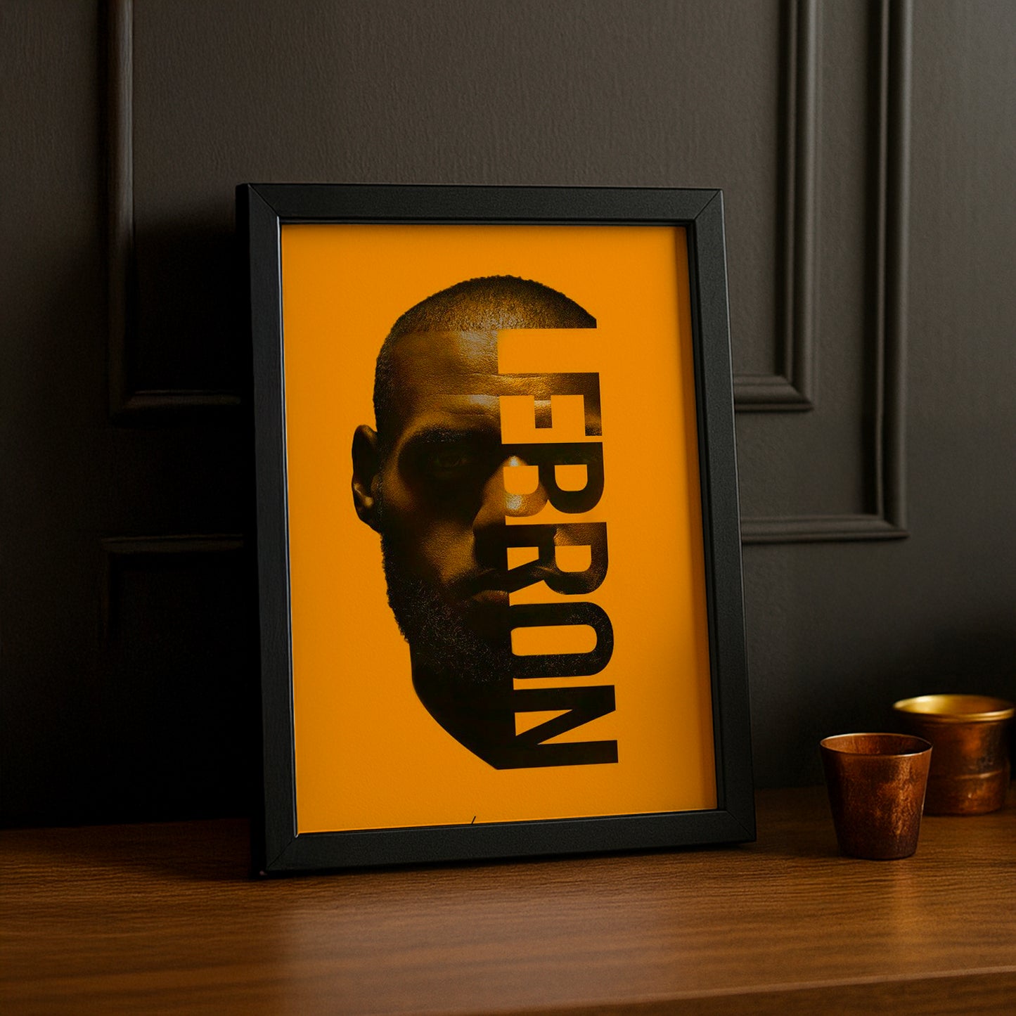 Cadre photo NBA - Lebron Orange