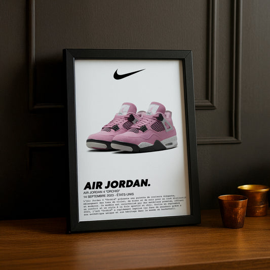 Air Jordan 4 Orchideen-Fotorahmen 