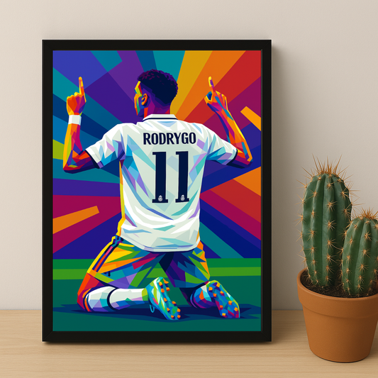 Cadre Photo Rodrygo Real Madrid – Affiche HD Encadrée Papier Premium