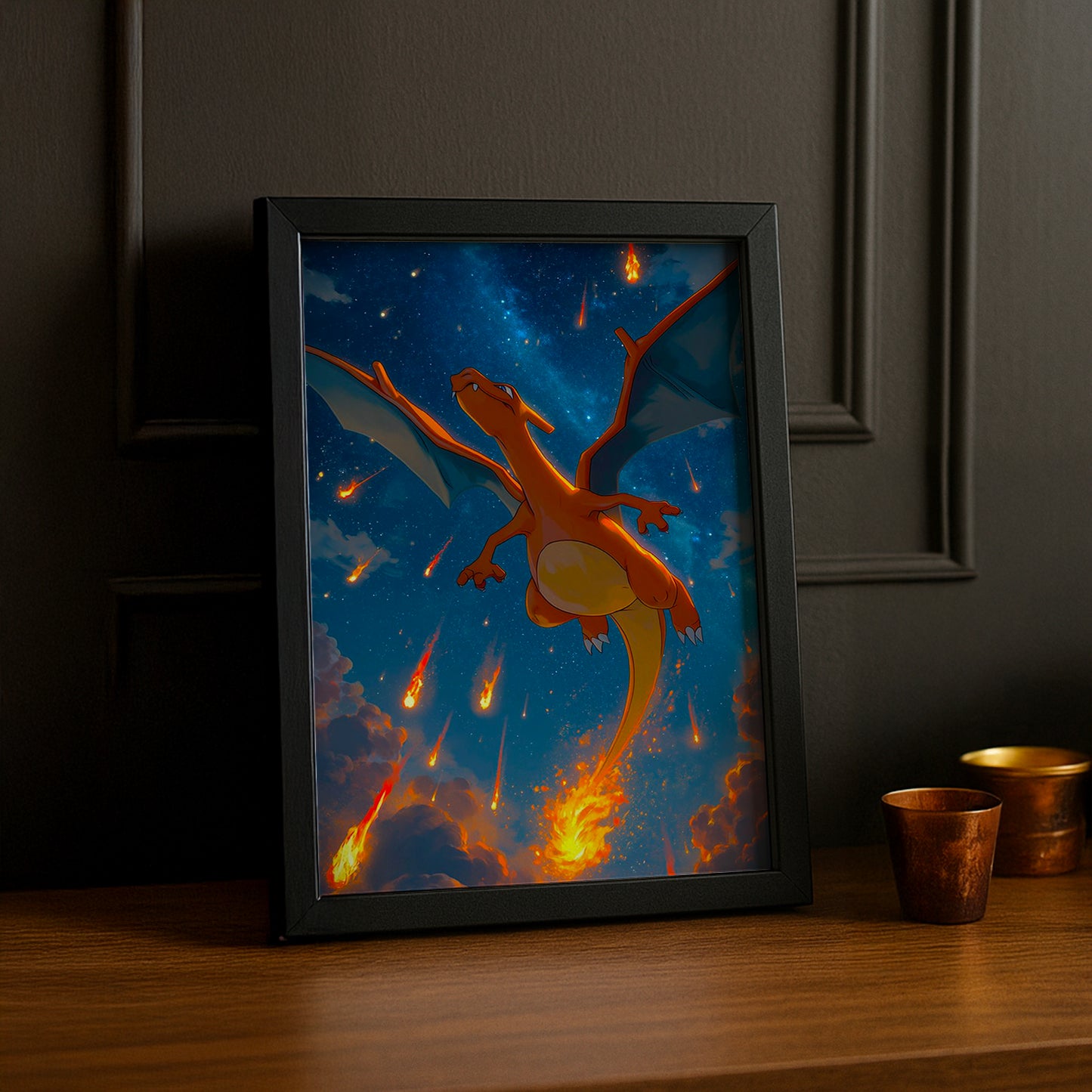 Cadre Photo Pokémon - Dracofeu Flying