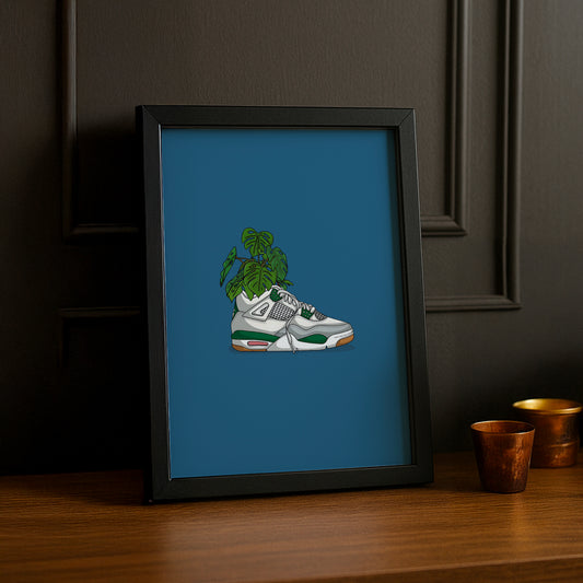 Cadre photo Air Jordan 4 Plante