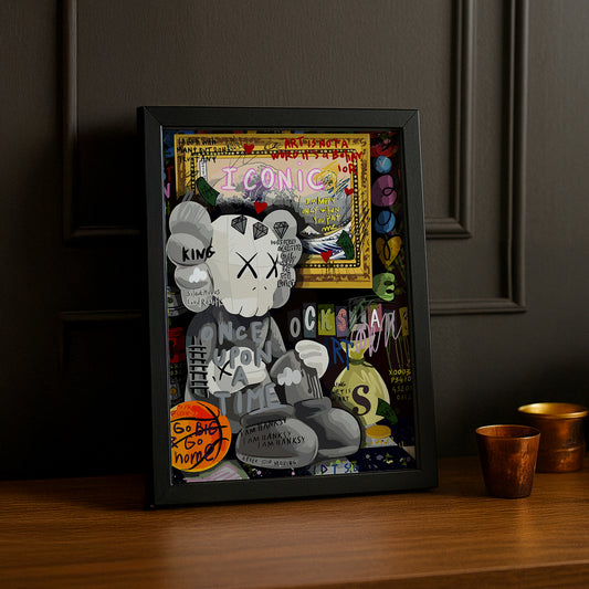 Cadre photo Kaws - Graffiti Iconic