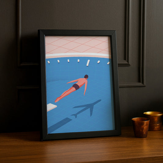 Cadre Photo Natation - Nager comme un avion