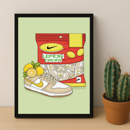 Poster Nike Dunk Low Lemon