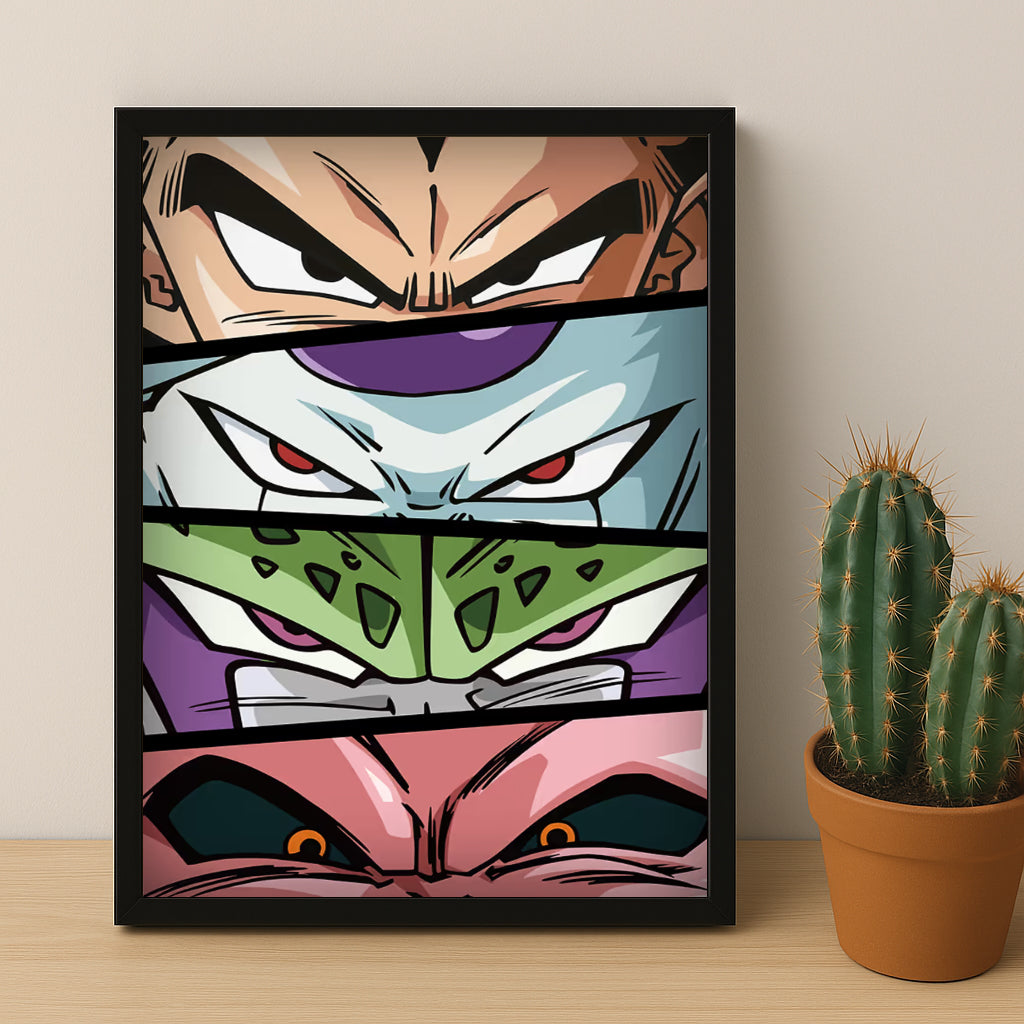 Poster Dragon Ball Z - Eyes Villians DBZ