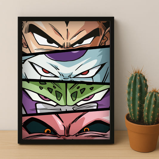 Poster Dragon Ball Z - Eyes Villians DBZ