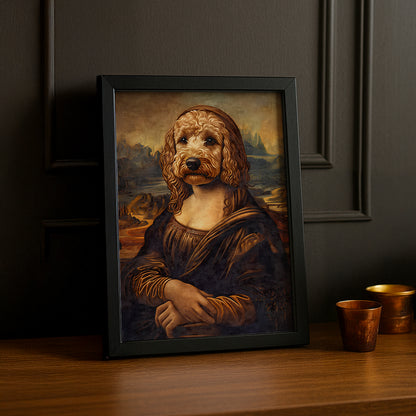 Cadre photo Mona Lisa La Joconde chien