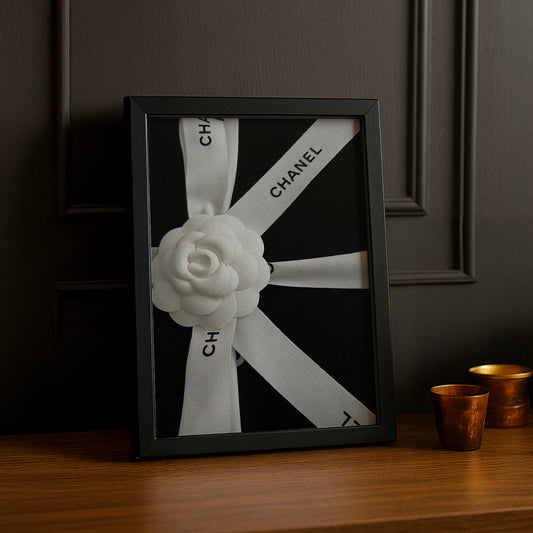 Cadre photo Chanel - Ruban blanc