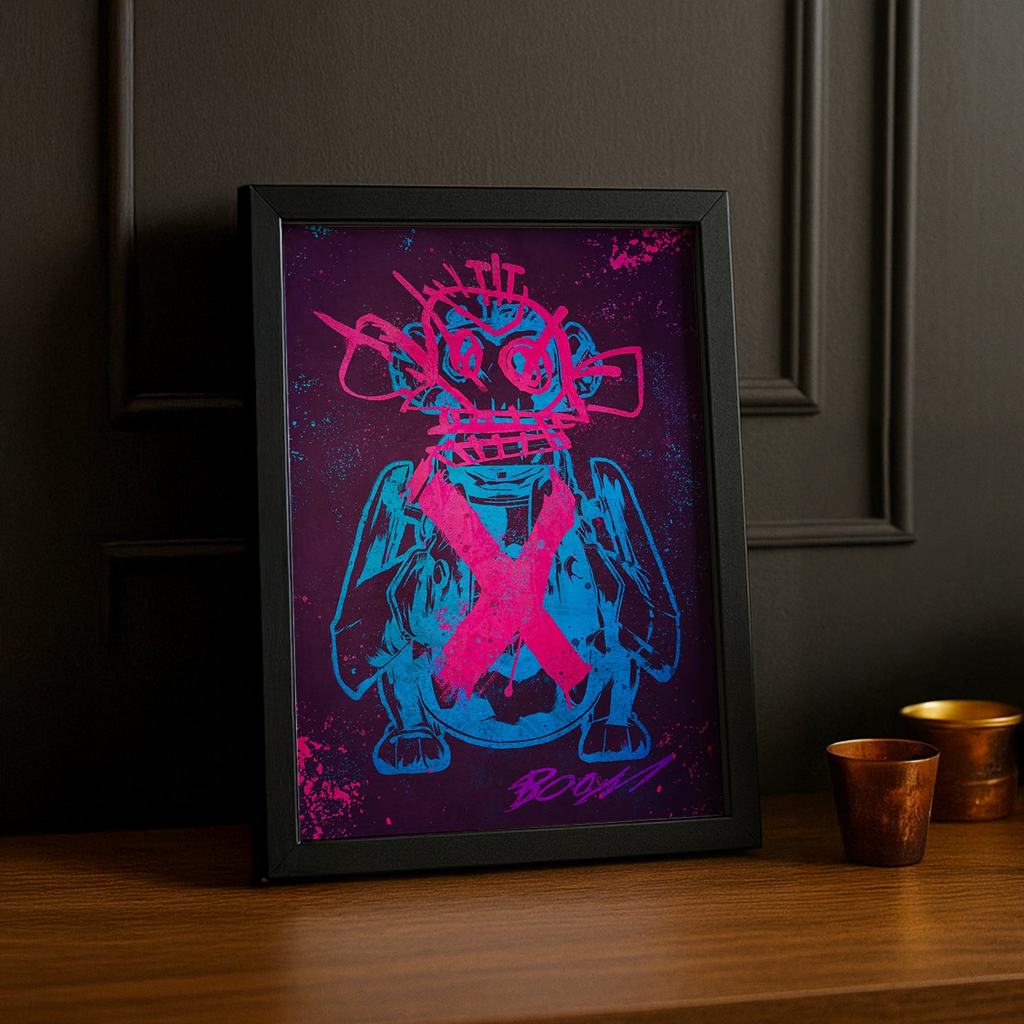 Cadre photo Monkey Graffiti Arcane