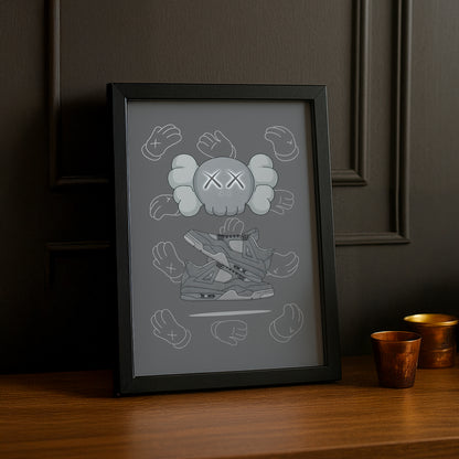 Cadre photo Kaws Air Jordan 4 Retro