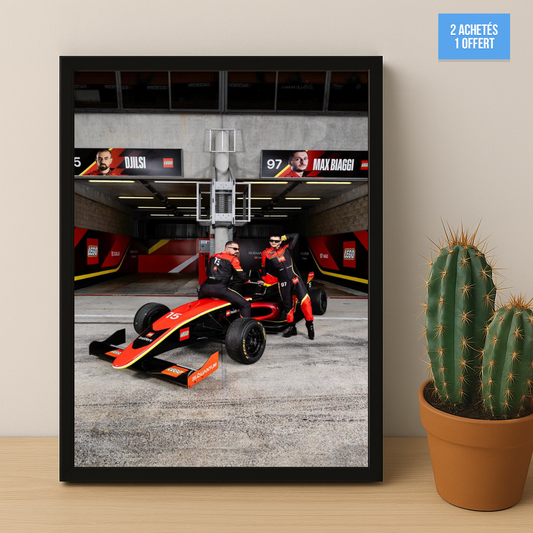 Poster encadrée GP Explorer - Écurie Lego Djilsi x Max Biaggi
