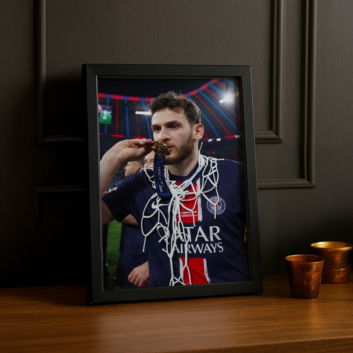 Cadre photo Paris Saint-Germain LDC Kvara