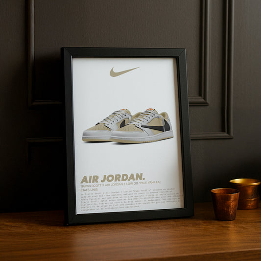 Travis Scott x Air Jordan 1 Low OG Pale Vanilla Bilderrahmen 