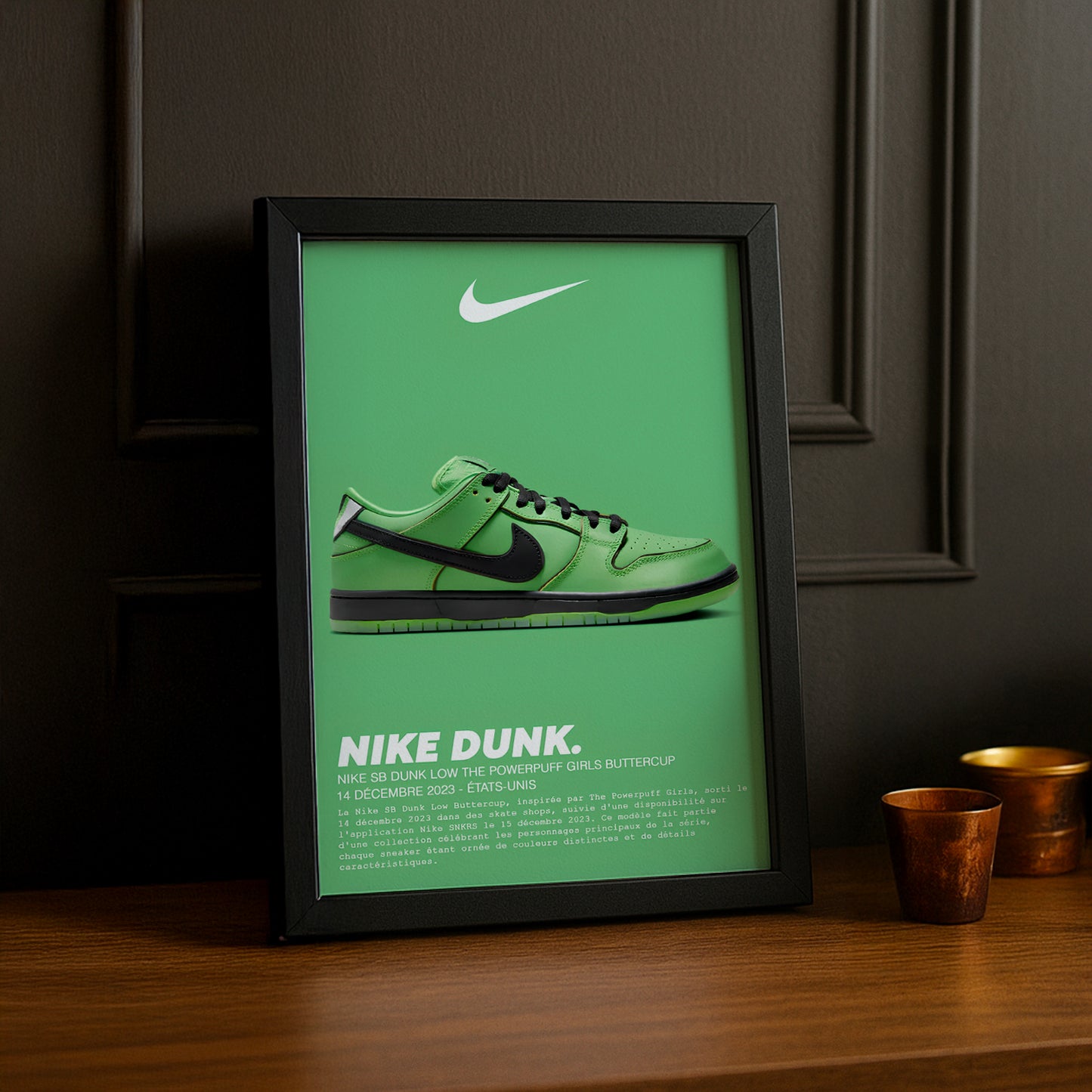 Cadre photo Nike SB Dunk Low The Powerpuff Girls Buttercup