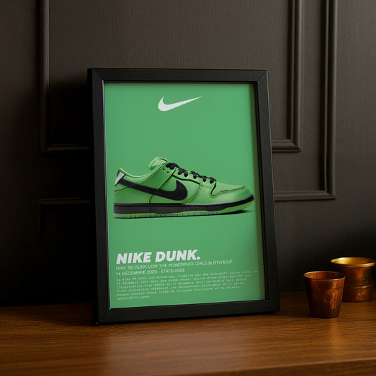 Cadre photo Nike SB Dunk Low The Powerpuff Girls Buttercup