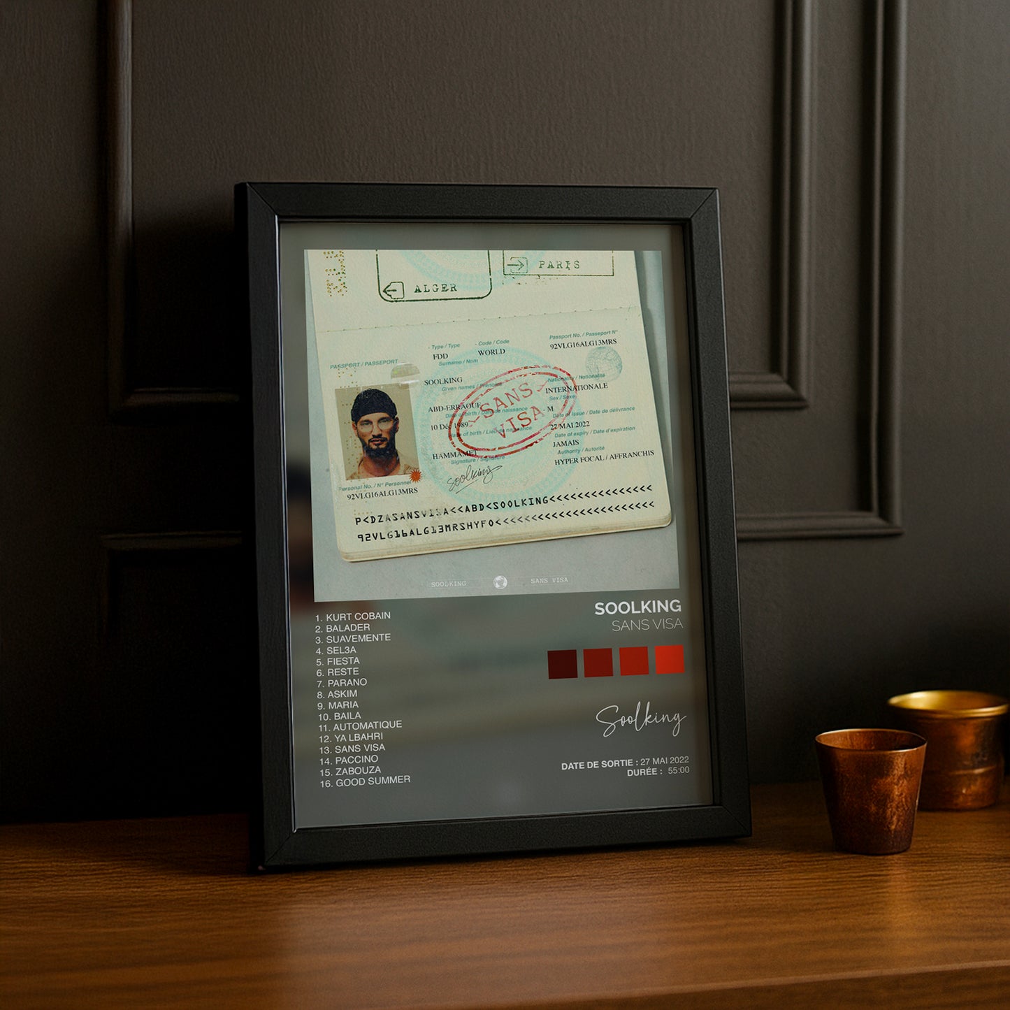 Cadre photo Album - Sans visa de Soolking