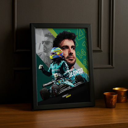 Cadre photo Fernando Alonso Formule 1