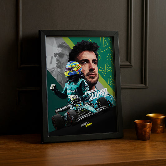 Cadre photo Fernando Alonso Formule 1