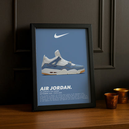 Air Jordan 4 Retro Tex Denim Bilderrahmen 