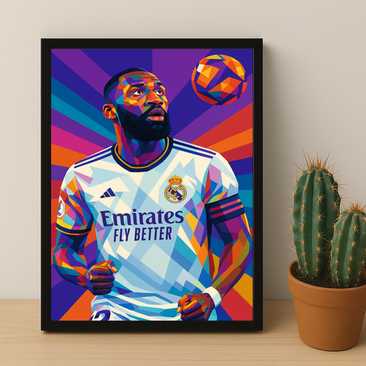 Cadre Photo Rüdiger Real Madrid – Affiche HD Encadrée Papier Premium