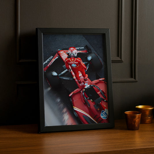 Poster encadrée Formule 1 - Leclerc
