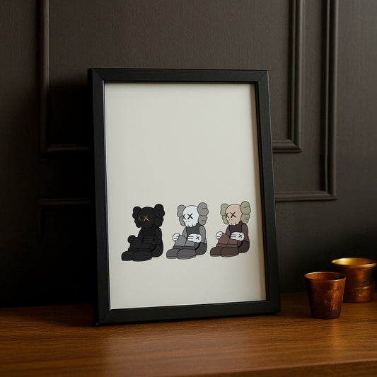 Cadre photo triple Kaws
