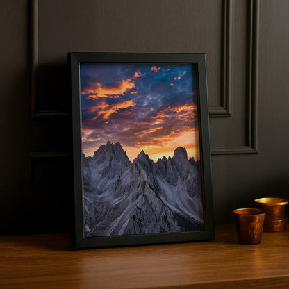 Poster Photo Naturel - Montagne Coucher de Soleil