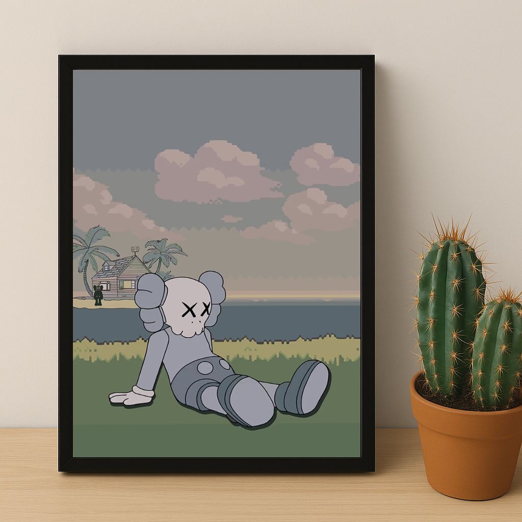 Cadre photo Kaws - Savane